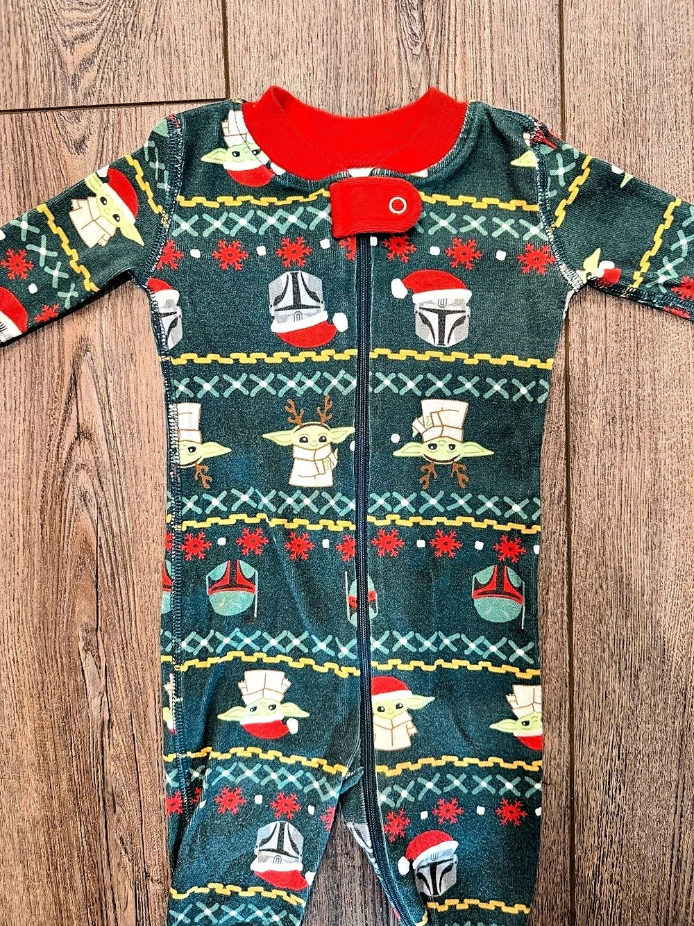 Hanna Andersson Star Wars Christmas Footie Pajama 3-6M - sibling set available - Picture 4 of 7